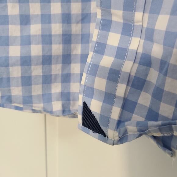 UNTUCKit Blue Plaid Gingham Shirt Long Sleeve Cotton Casual Size M - Picture 5 of 7
